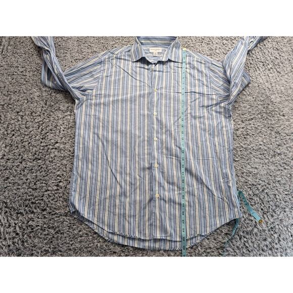 Banana Republic Shirt Men Medium Blue Stripe Classiccore Preppy Minimal Casual - Picture 4 of 7